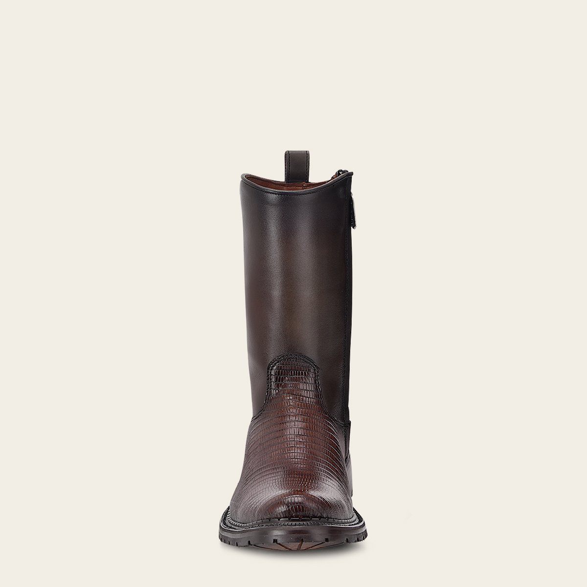 Bota en piel genuina de lizard.