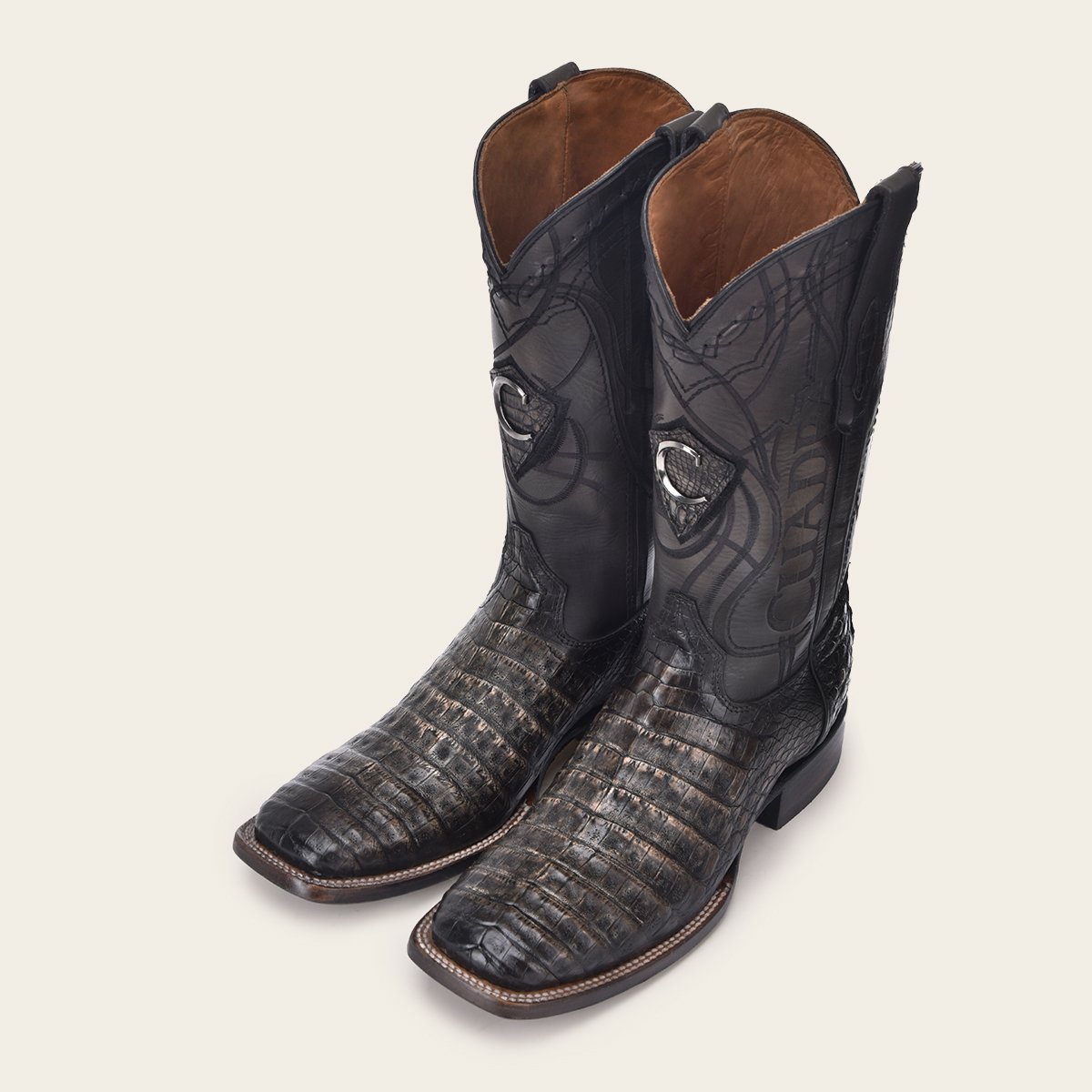 Bota rodeo en piel de fuscus.