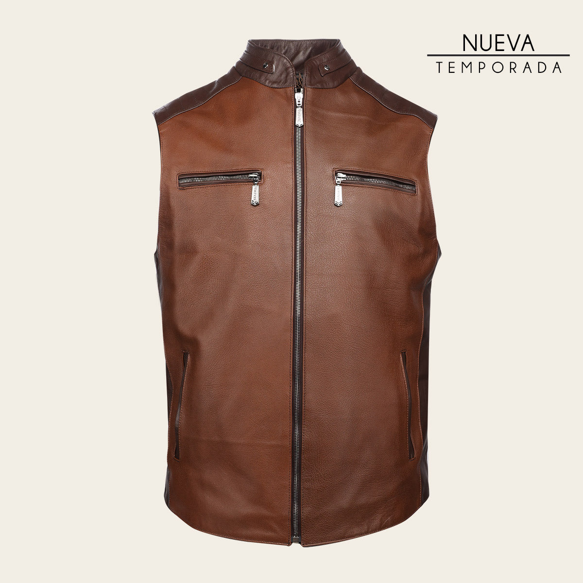 Chaleco En Piel Genuina De Ovino.