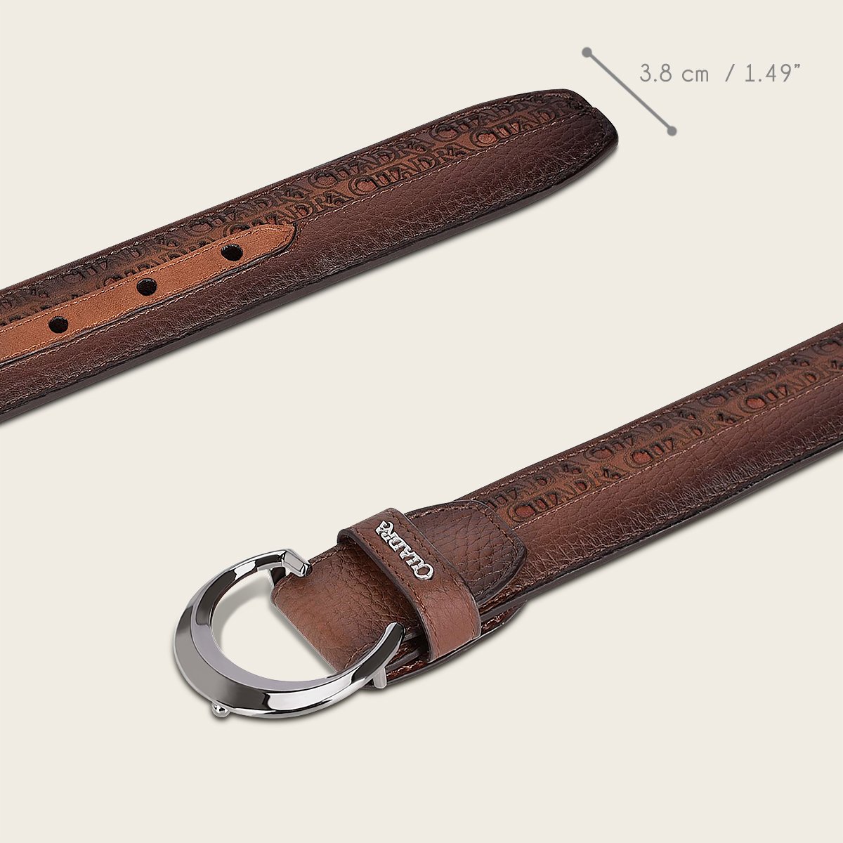 Cinturón de piel para caballero