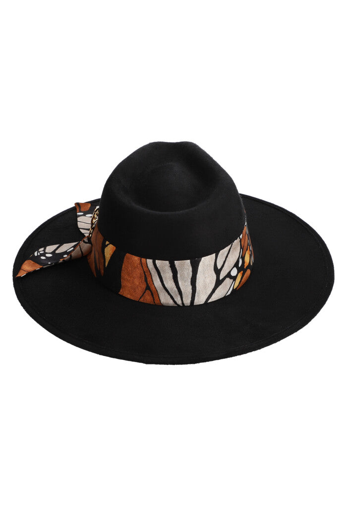 Sombrero Cehuallotl Negro Mariposa Macro Original