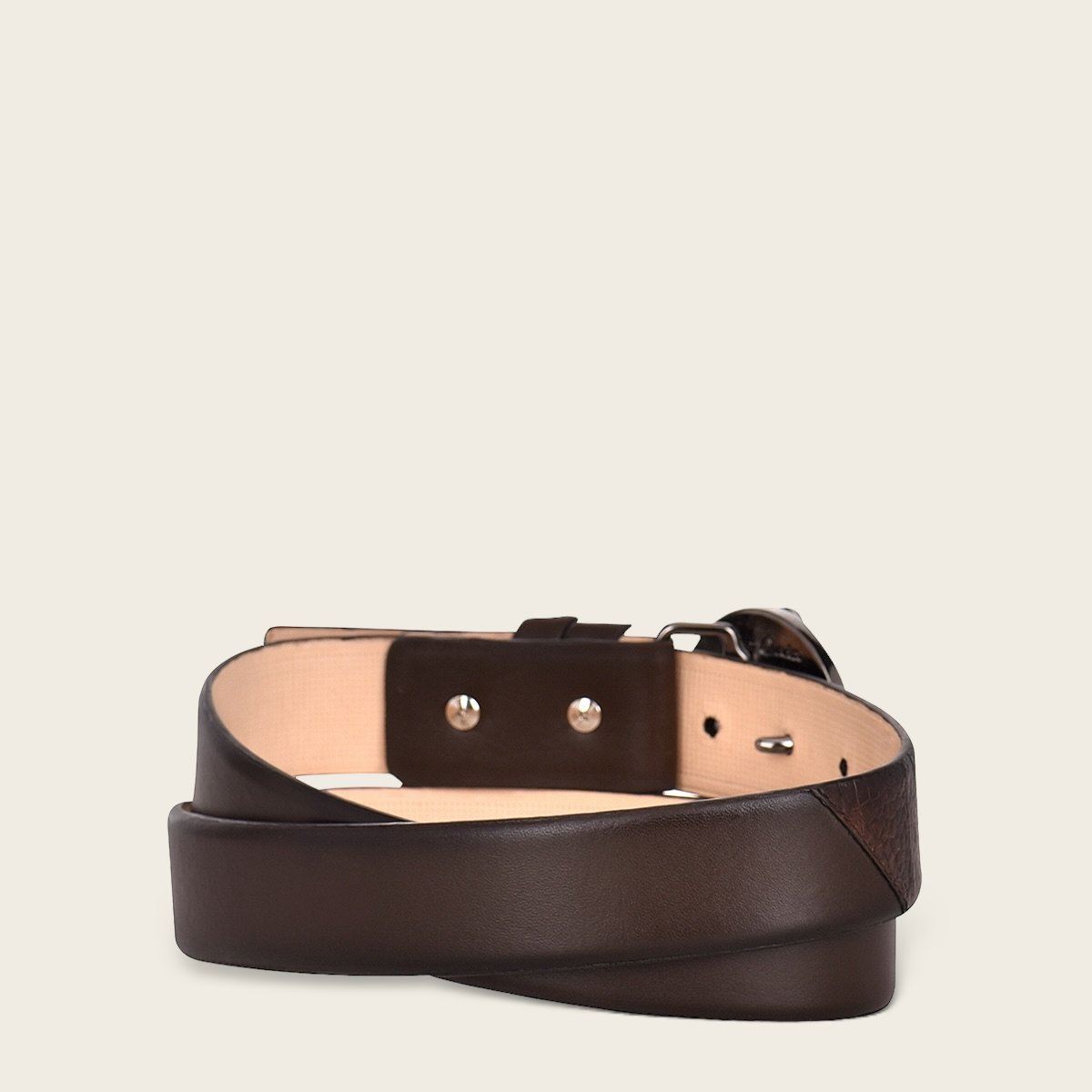 Cinturón en piel genuina de pata de avestruz