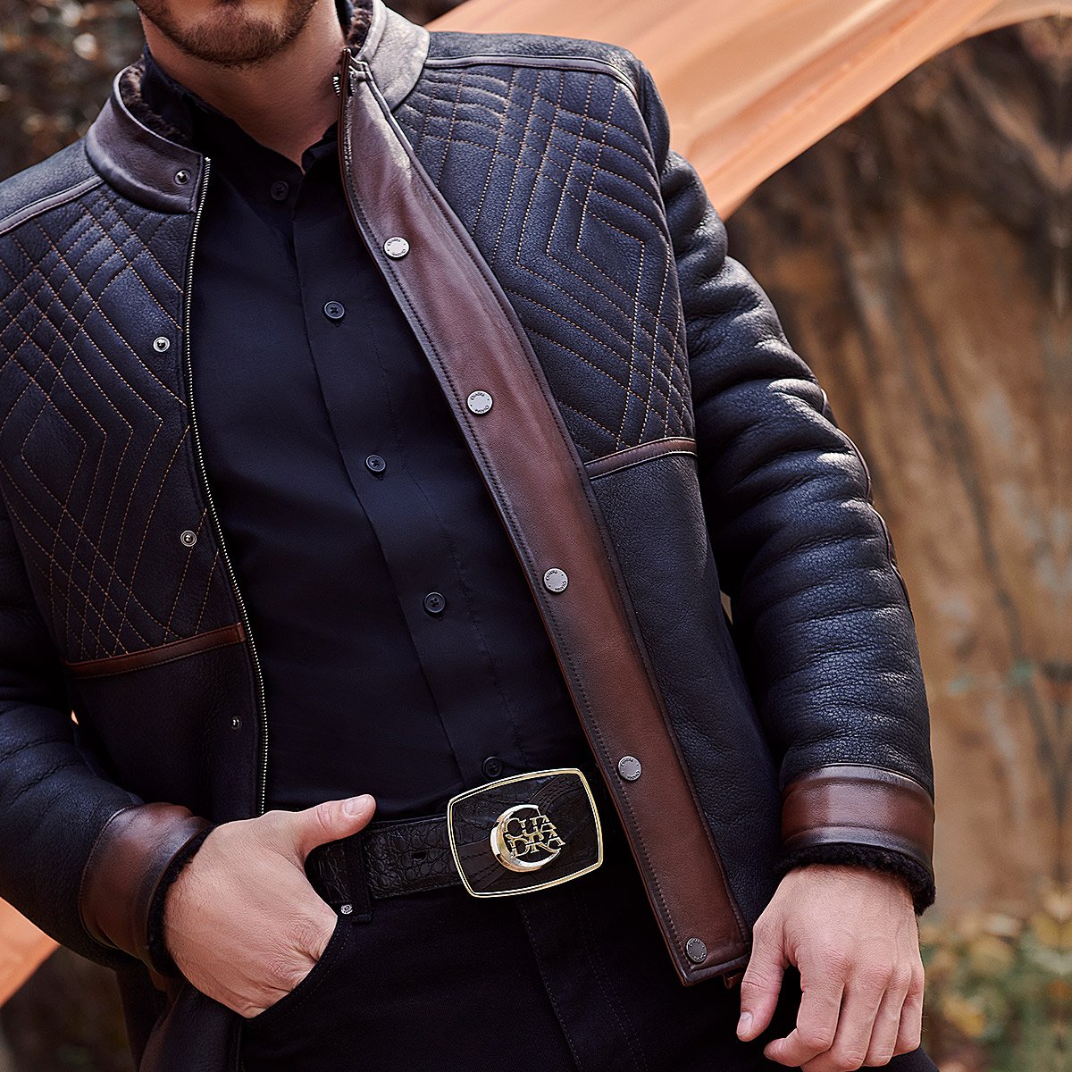 Chamarra En Piel Genuina.