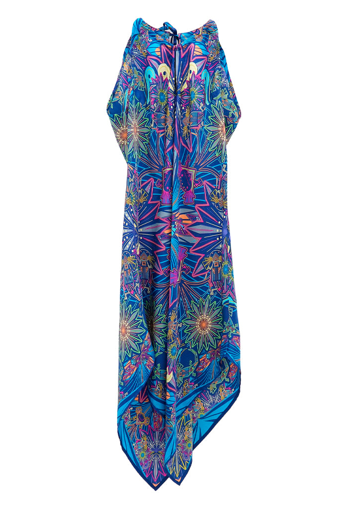 Vestido Largo Ajolotes Azul
