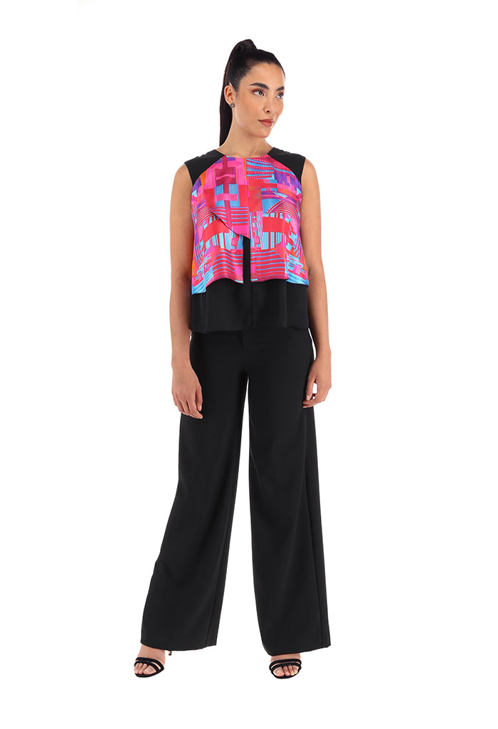 Blusa P��talos Arquitectura Prehisp��nica Fucsia