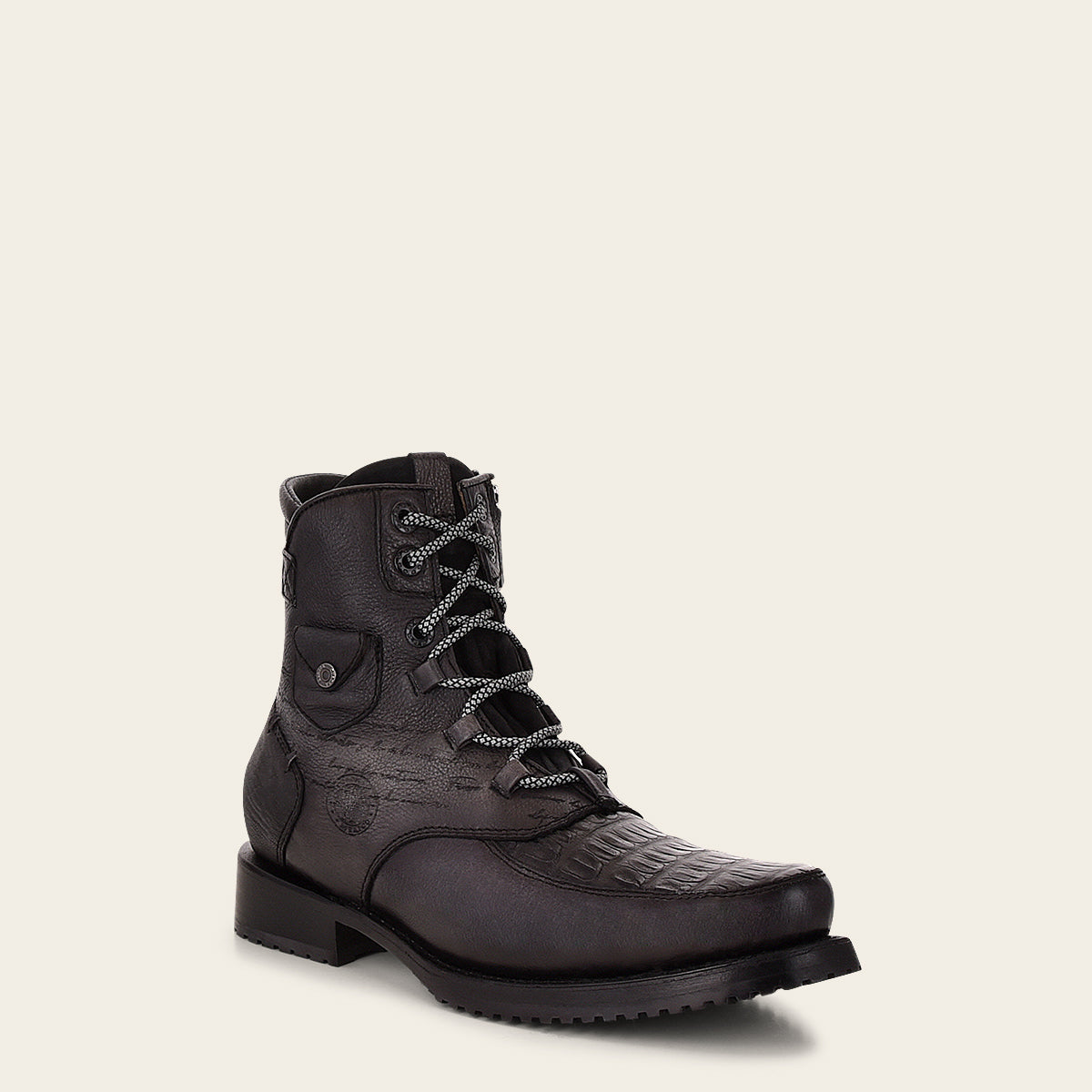 Botín con piel genuina de fuscus para caballero