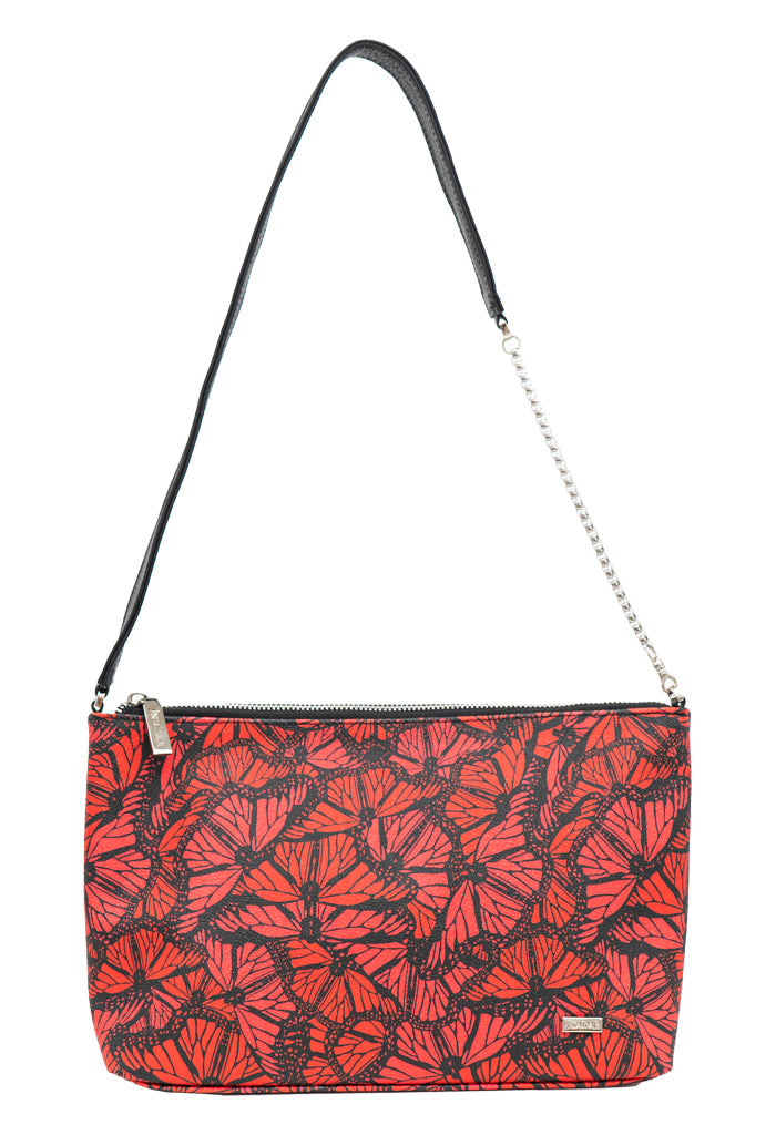 Bolsa Tsaas con Cadena Mariposa Monarca Rojo