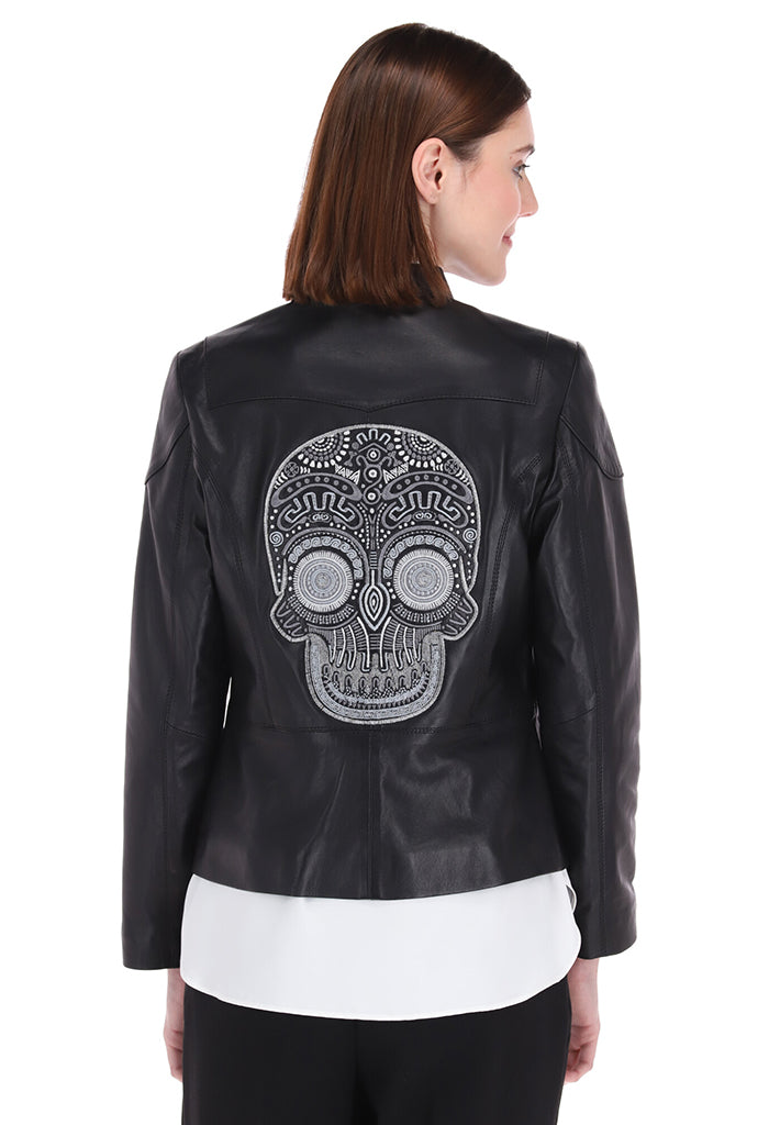 Chamarra Lin D��a de Muertos Mictl��n Negro