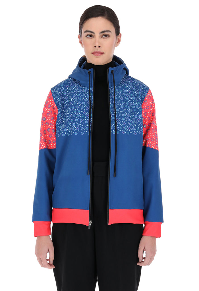 Chamarra Tzontli D��a de Muertos Mictl��n Azul/Coral