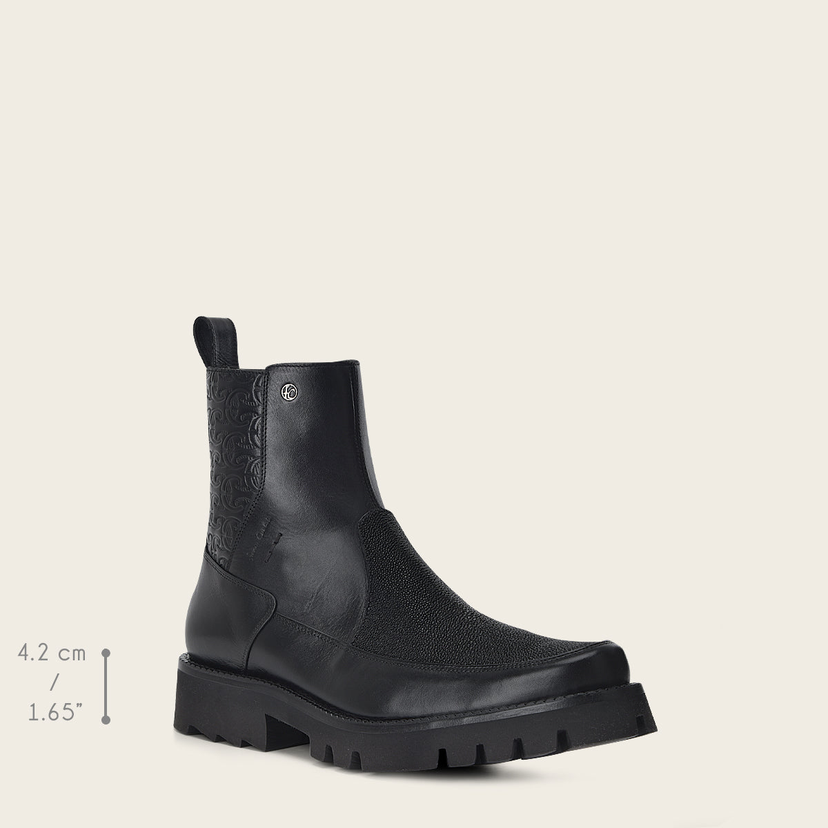 Botín en piel Genuina de Mantarraya