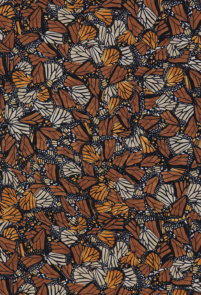 Chalina Con Terciopelo Mariposa Monarca Jqd