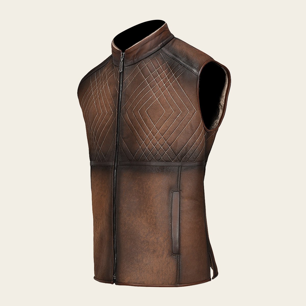 Chaleco Con Pelo Genuino De Ovino.