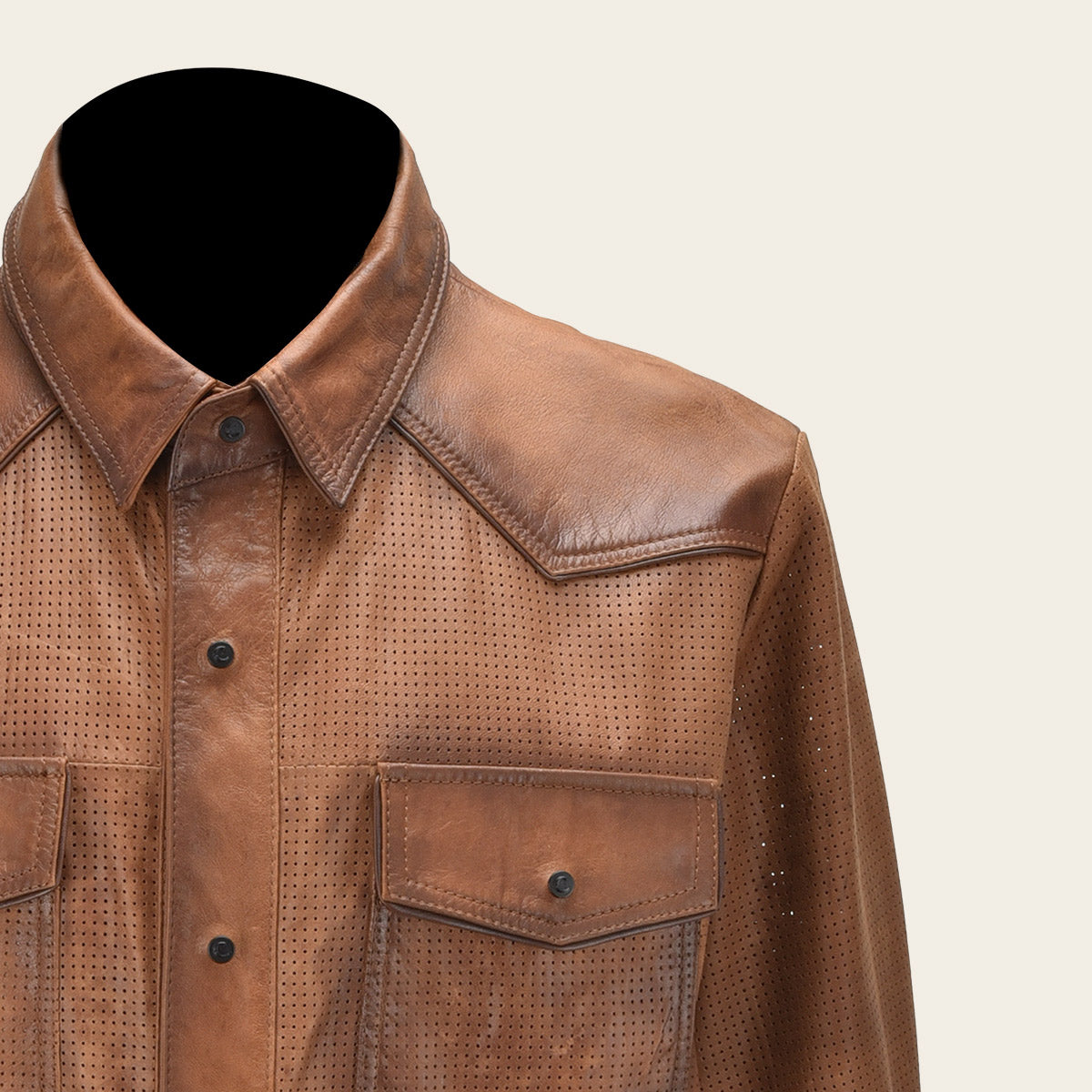 Camisola En Piel Genuina De Ovino