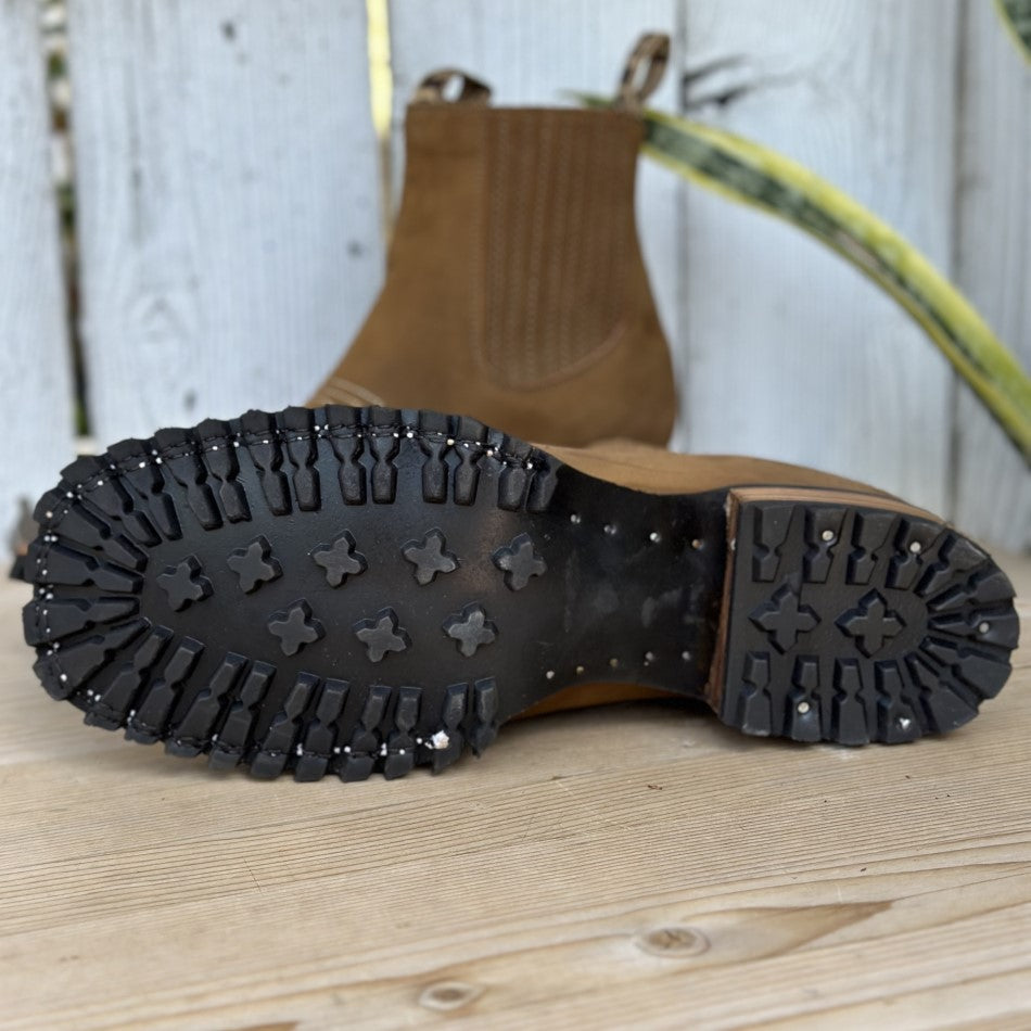 DB-777 Cinnamon - Western Ankle Boots with Tractor Sole for Men