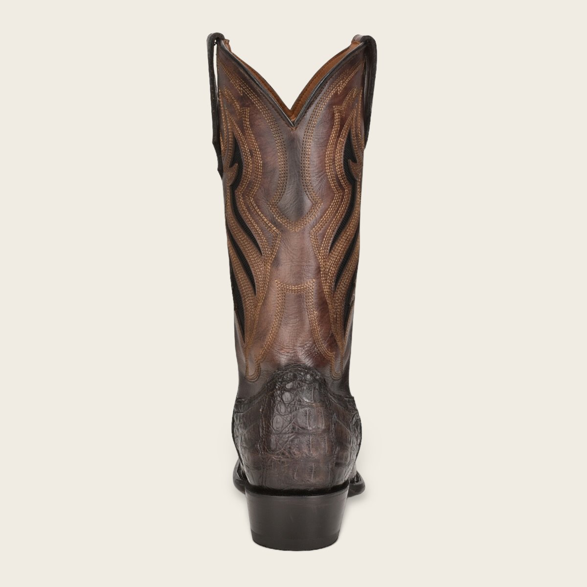 Bota vaquera en piel genuina de fuscus.