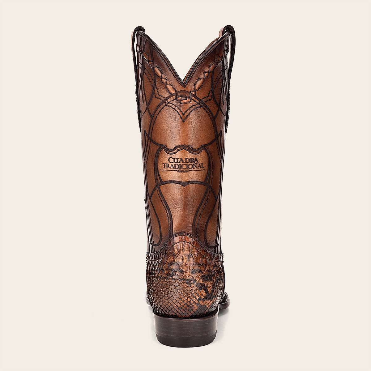 Bota vaquera en piel genuina de pitón