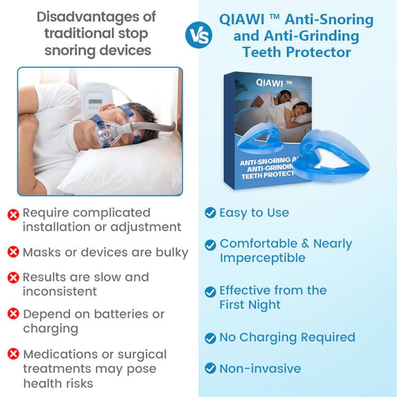 🌙 SLEEP PEACEFULLY, STRONG TEETH! 🦷 QIAWI™ Anti-snoring & anti-grinding mouthguard