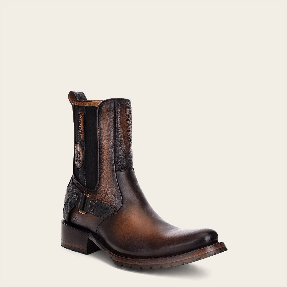 Bota urbana en piel genuina