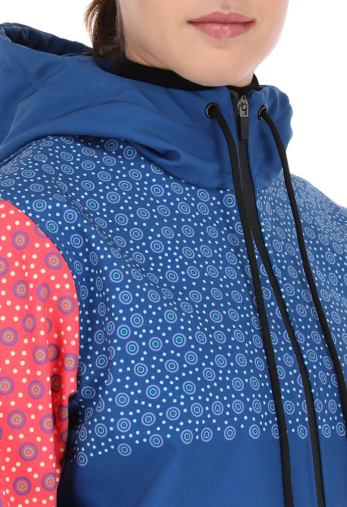 Chamarra Tzontli D��a de Muertos Mictl��n Azul/Coral