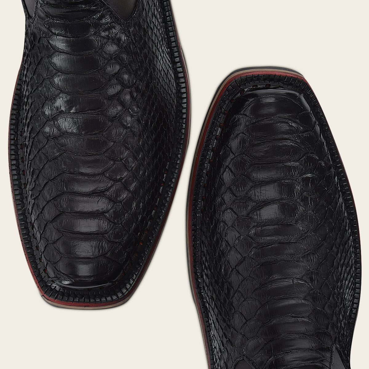 Bota en piel genuina de pitón..