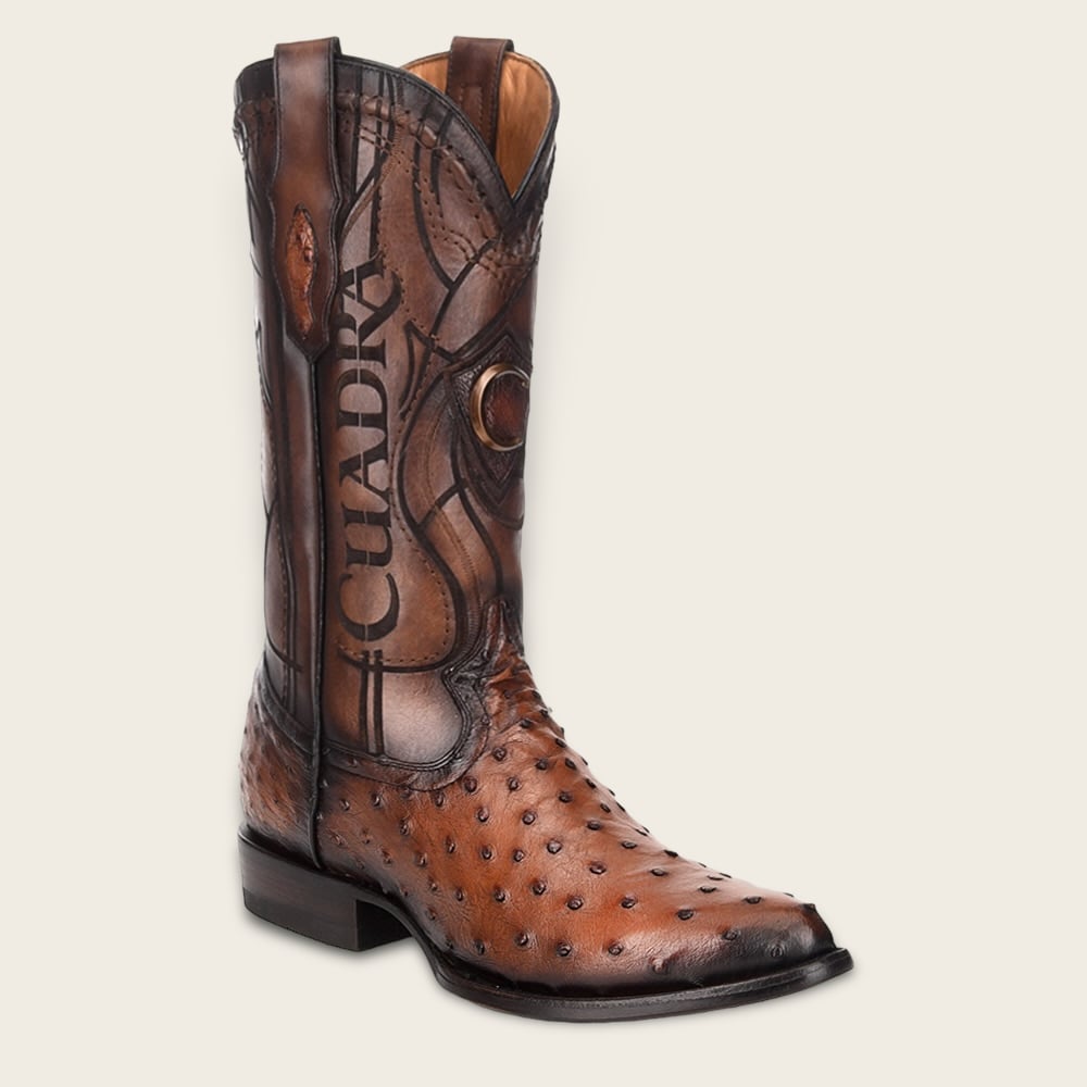 Bota de piel de avestruz