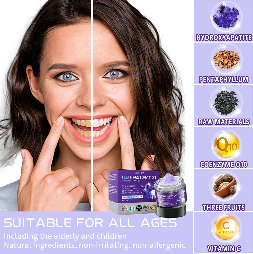 ✨ Last Day Discount: 79% OFF 🌸 BBOJI™ TeethRestoration Mineral Powder (ADA recommended)