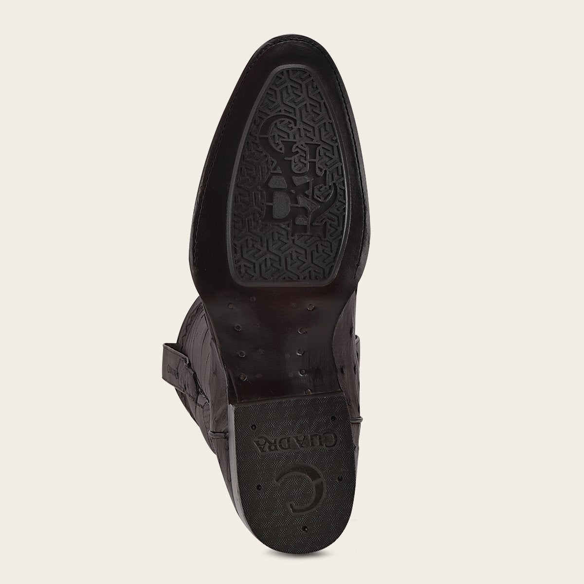 Bota en piel genuina de avestruz.