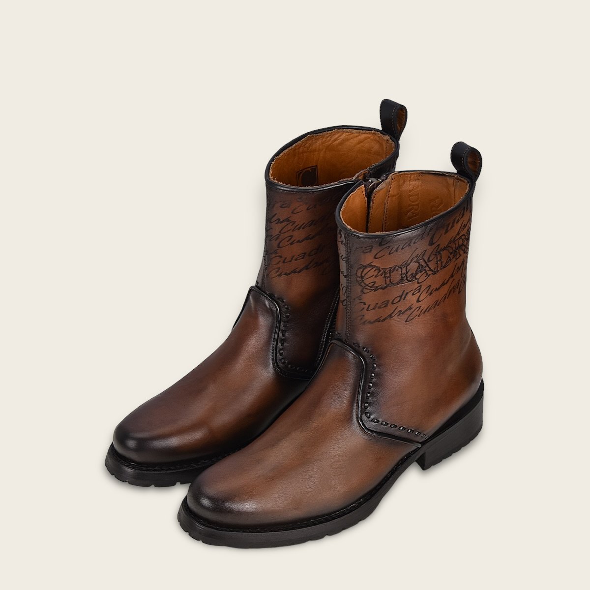 Bota para caballero en piel genuina