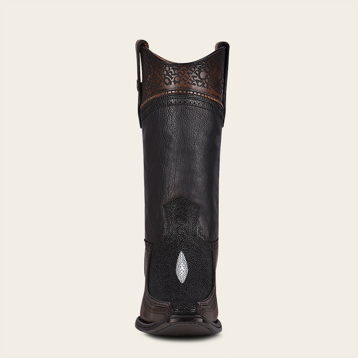 Bota vaquera en piel genuina de mantarraya.