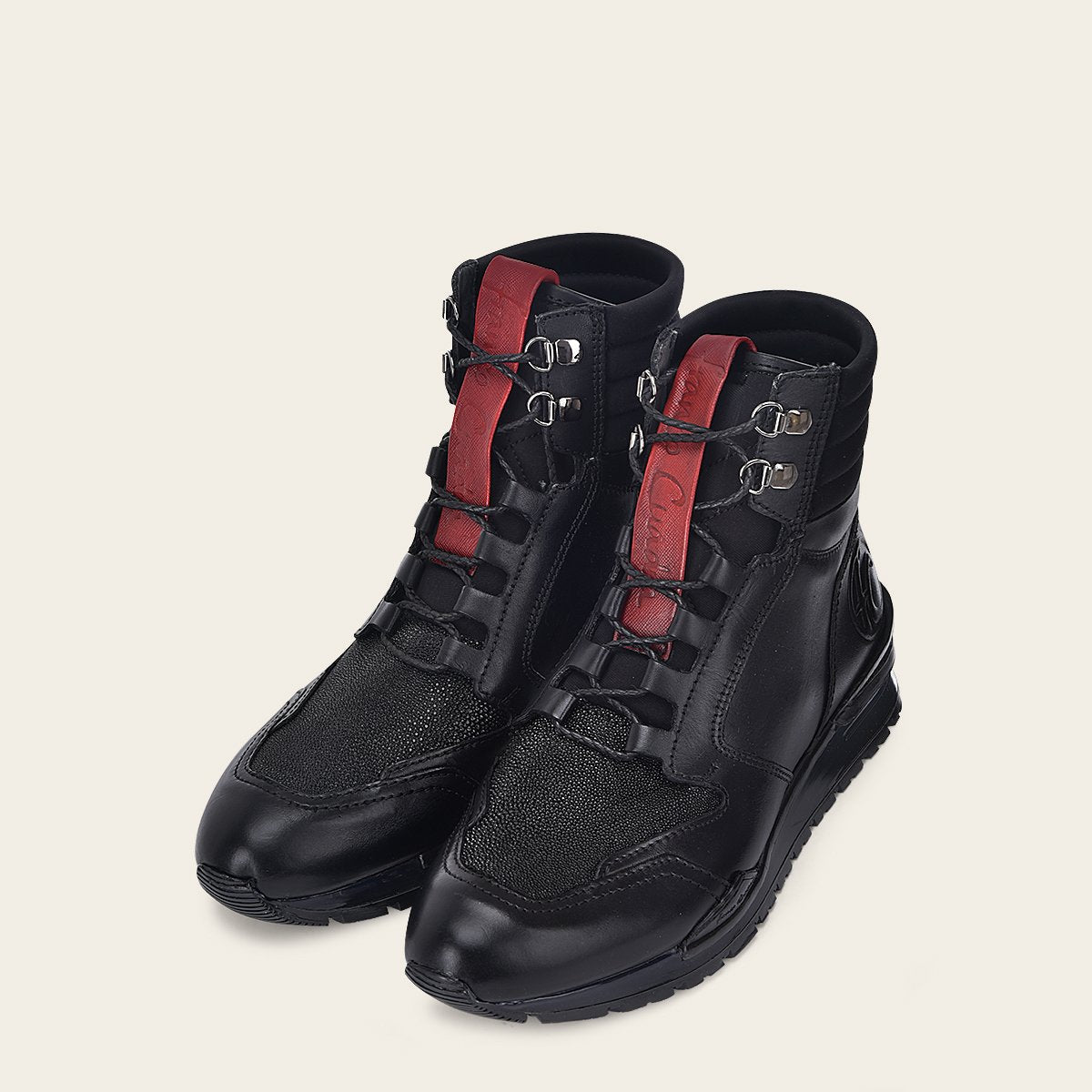 Bota sport en piel genuina de mantarraya