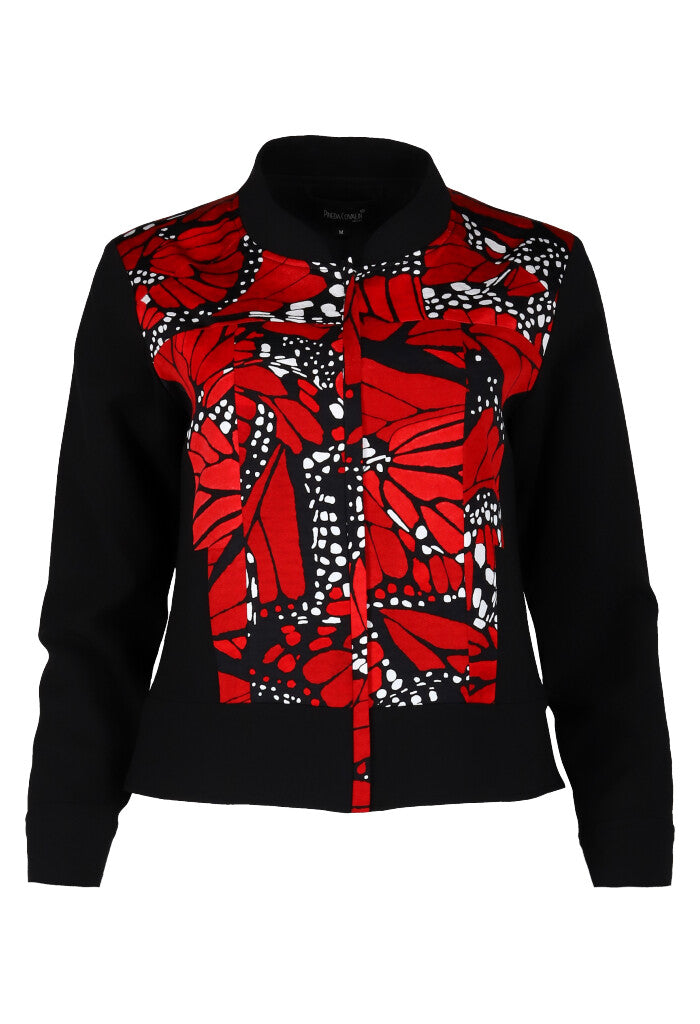 Bomber Okomej Mariposa Macro Rojo Brillante