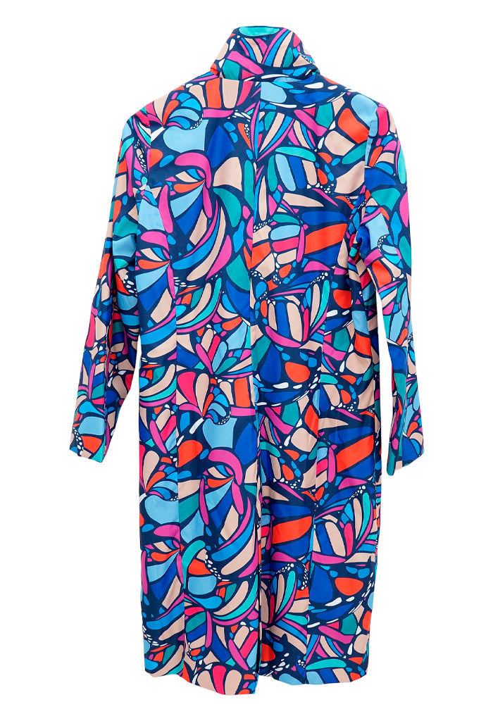 Trench Ehya Mariposa Abstracta Azul
