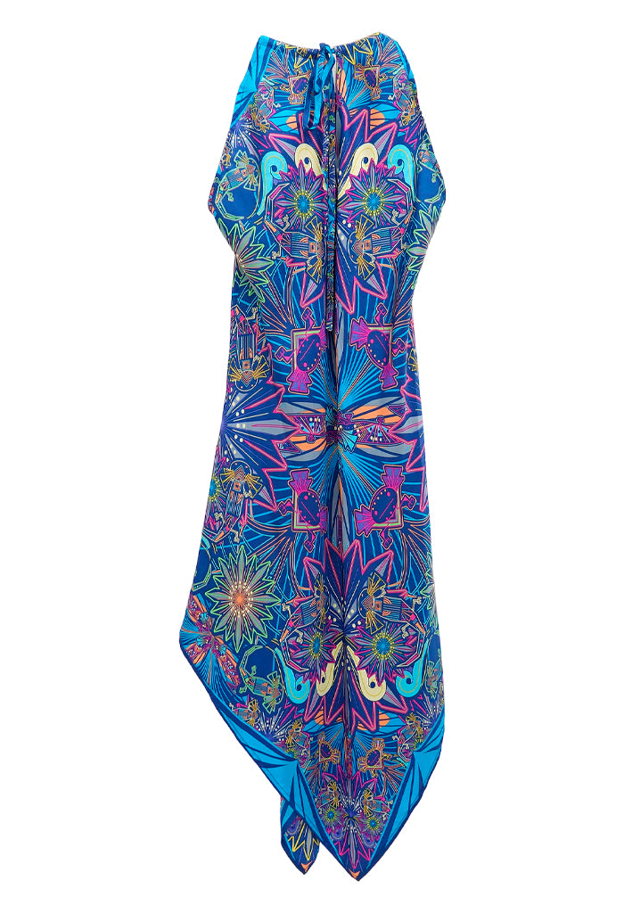 Vestido Largo Ajolotes Azul