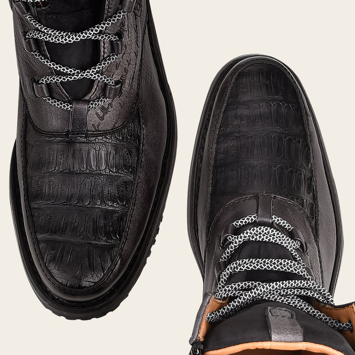 Botín con piel genuina de fuscus para caballero