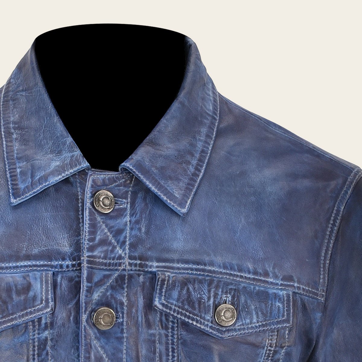 Chamarra Para Caballero En Piel Genuina.