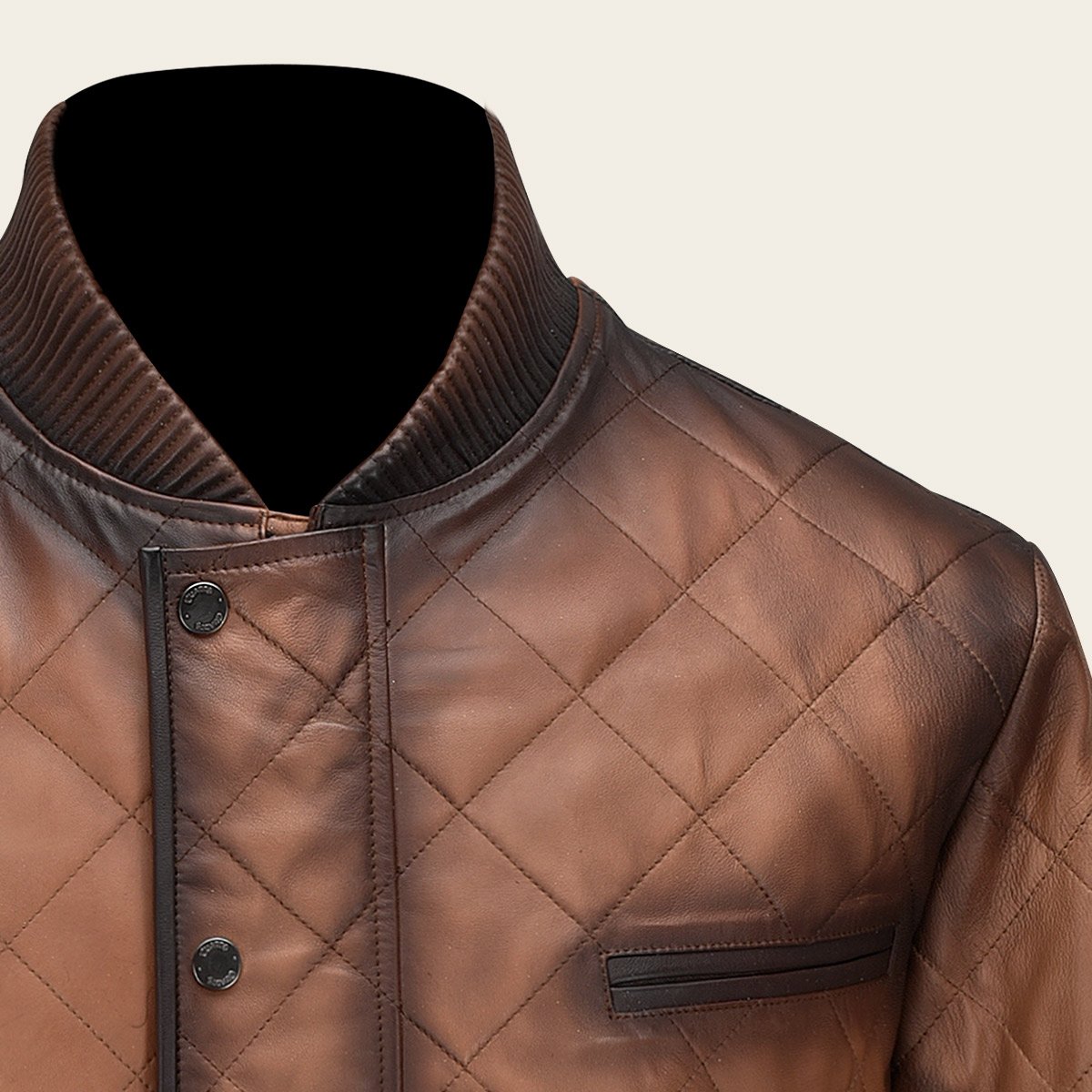 Chamarra Para Caballero En Piel Genuina.