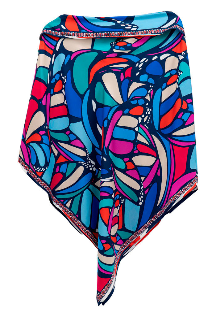 Poncho Mariposa Abstracta