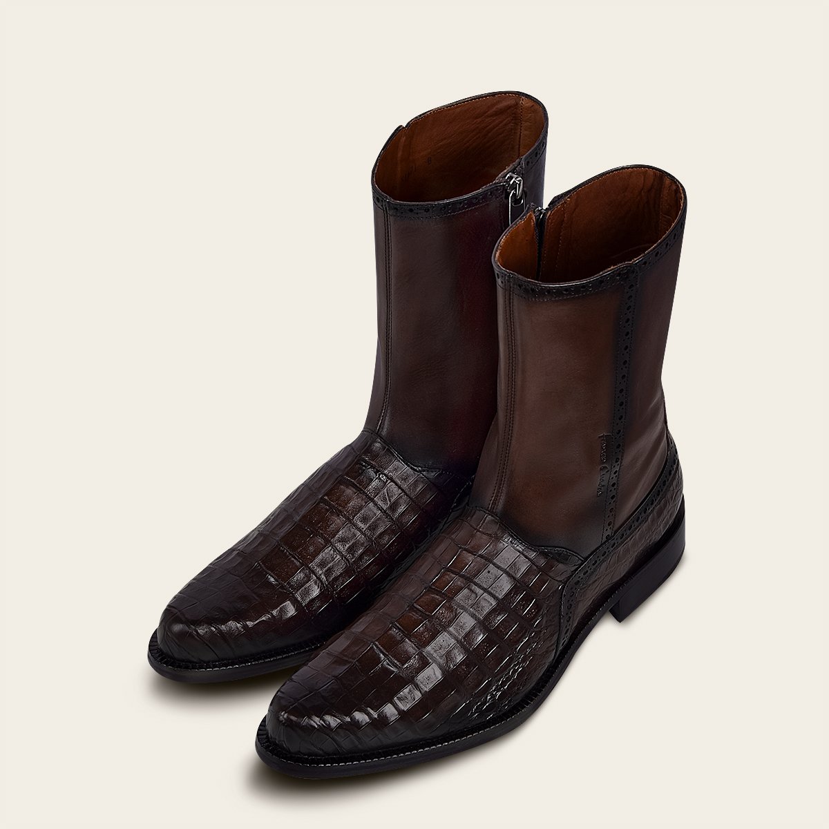 Bota de vestir en piel genuina de caimán