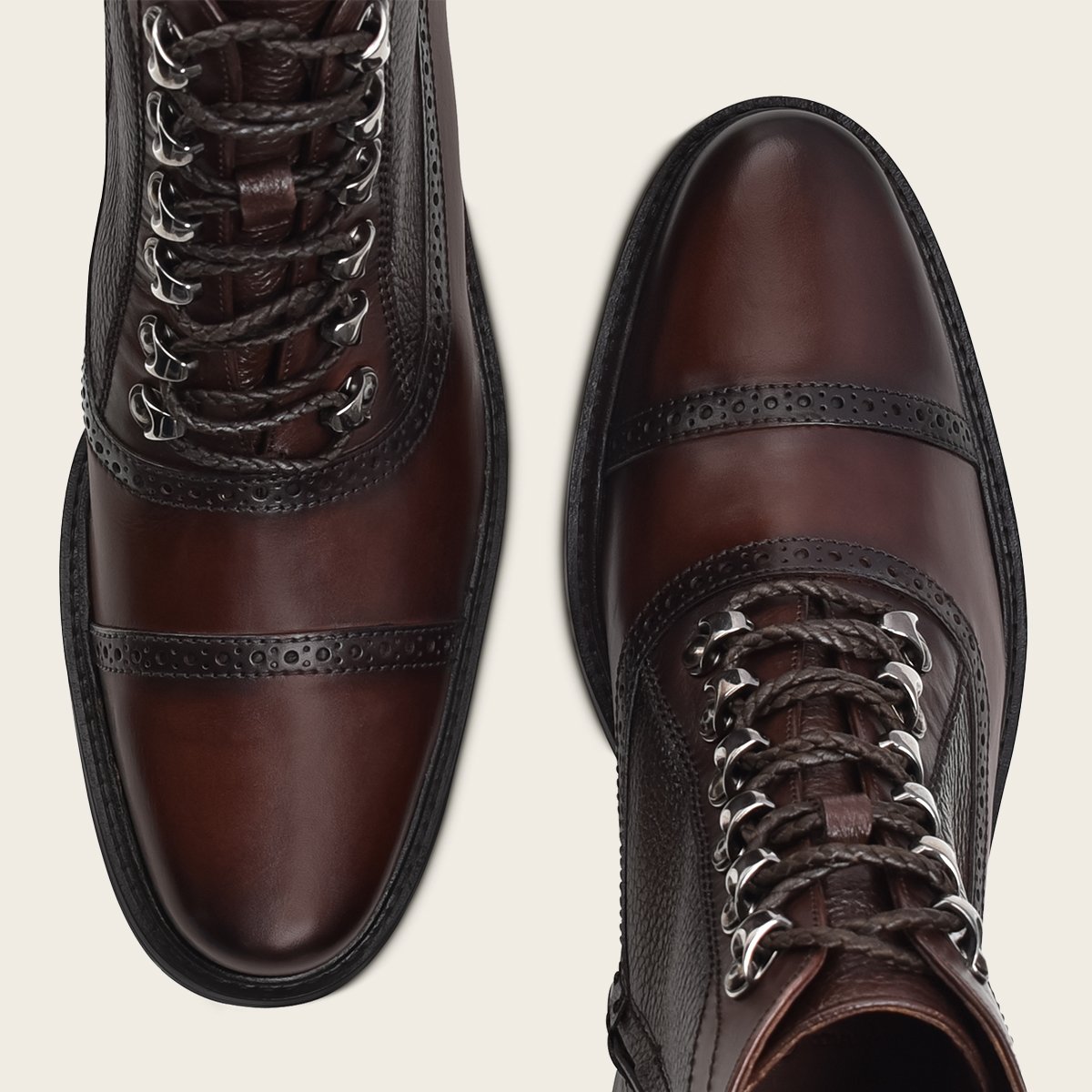 Botín para caballero en piel genuina de venado