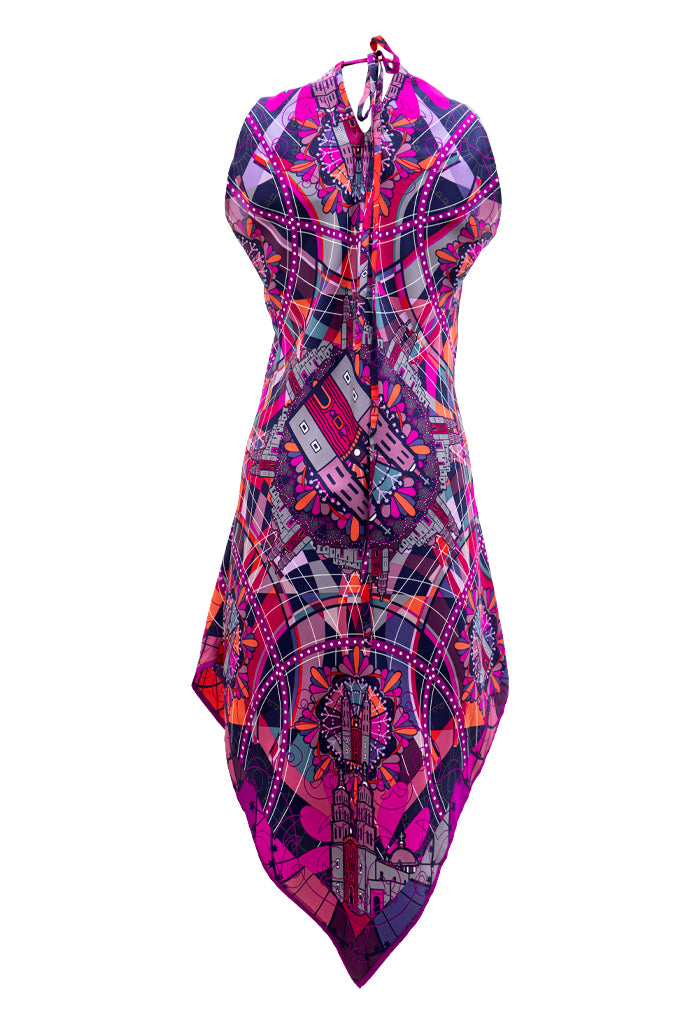 Vestido Largo Dolores Hidalgo Fucsia