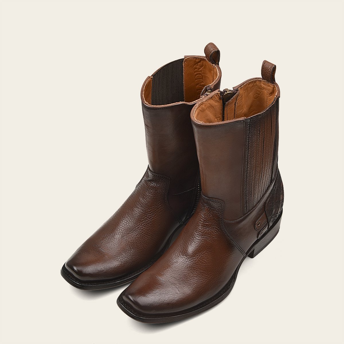 Botín de piel para caballero