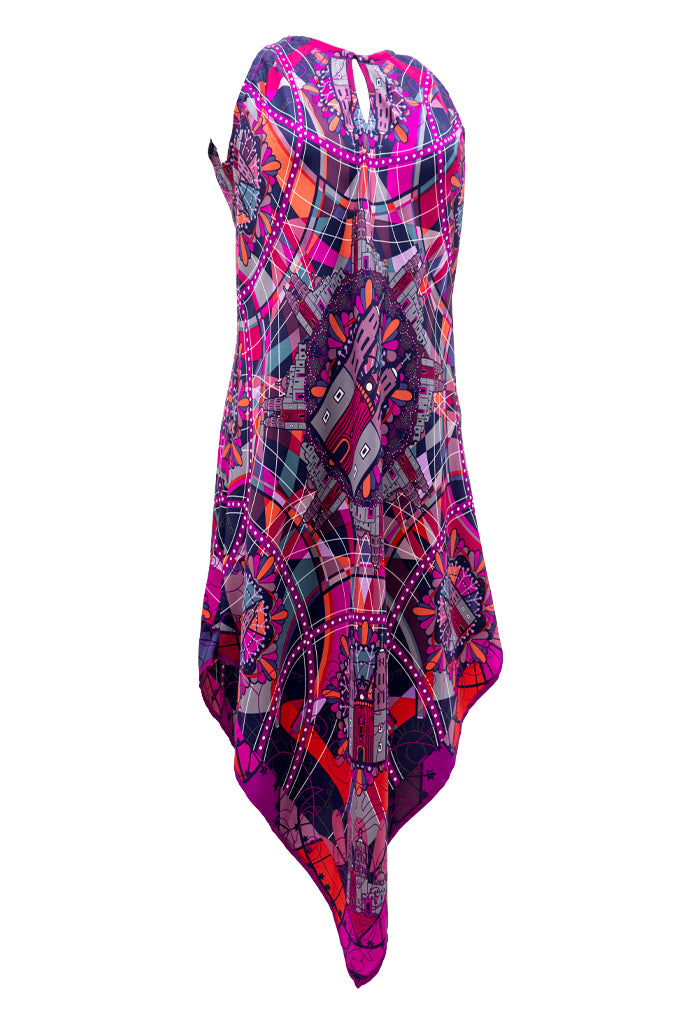 Vestido Largo Dolores Hidalgo Fucsia