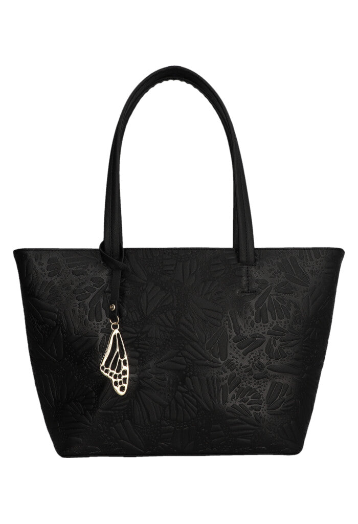 Tote K'iin Saffiano Grabado Mariposa Negro