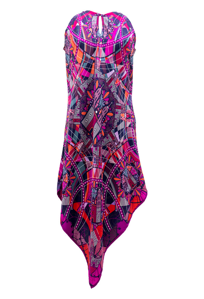 Vestido Largo Dolores Hidalgo Fucsia