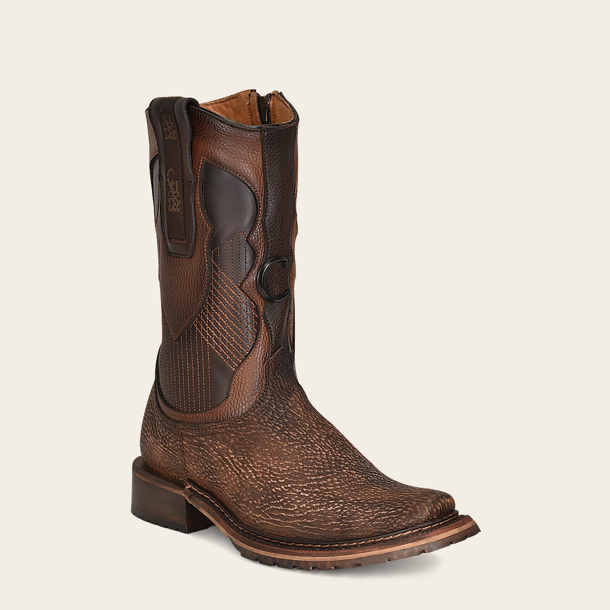 Bota en piel genuina de tiburón.