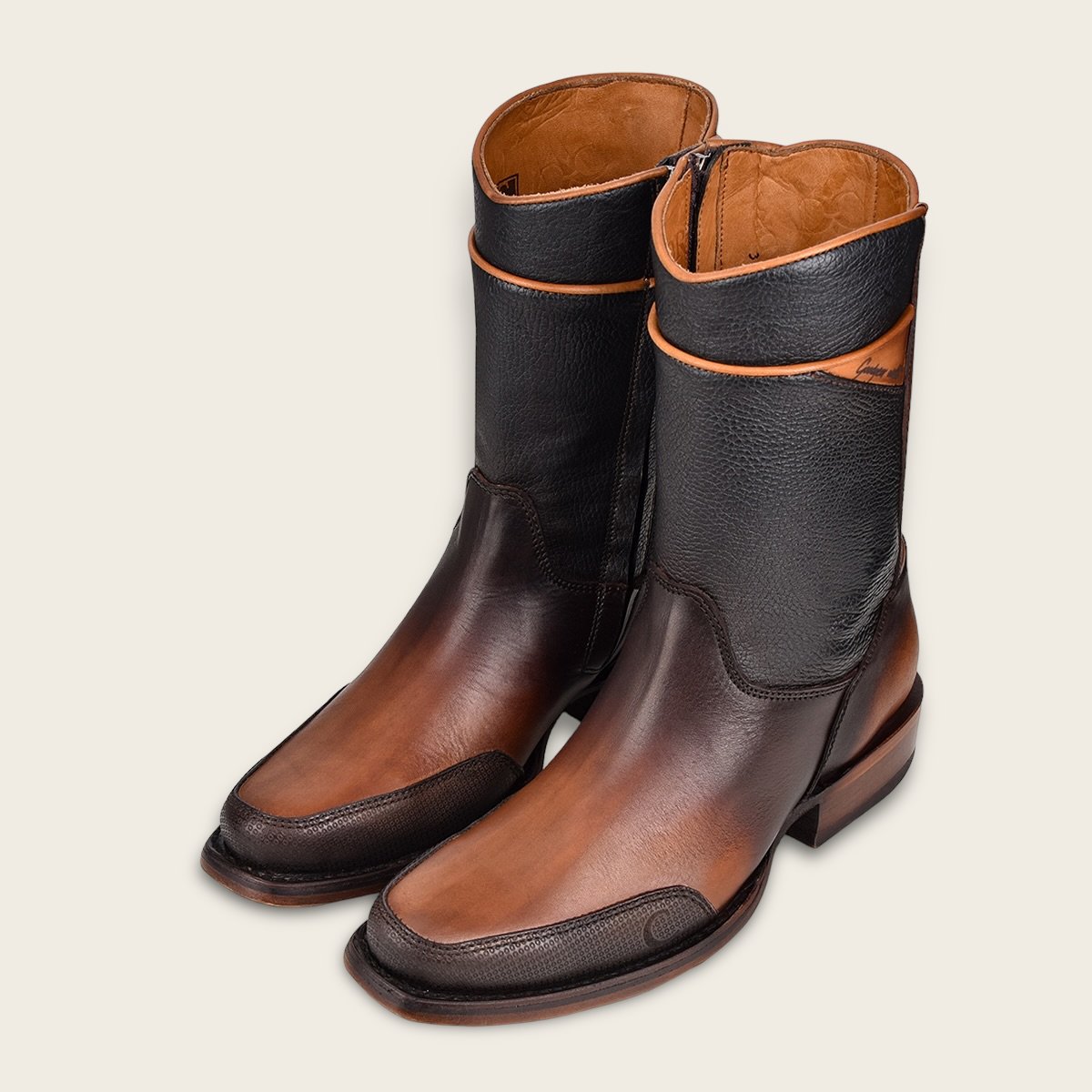 Bota de piel genuina para caballero