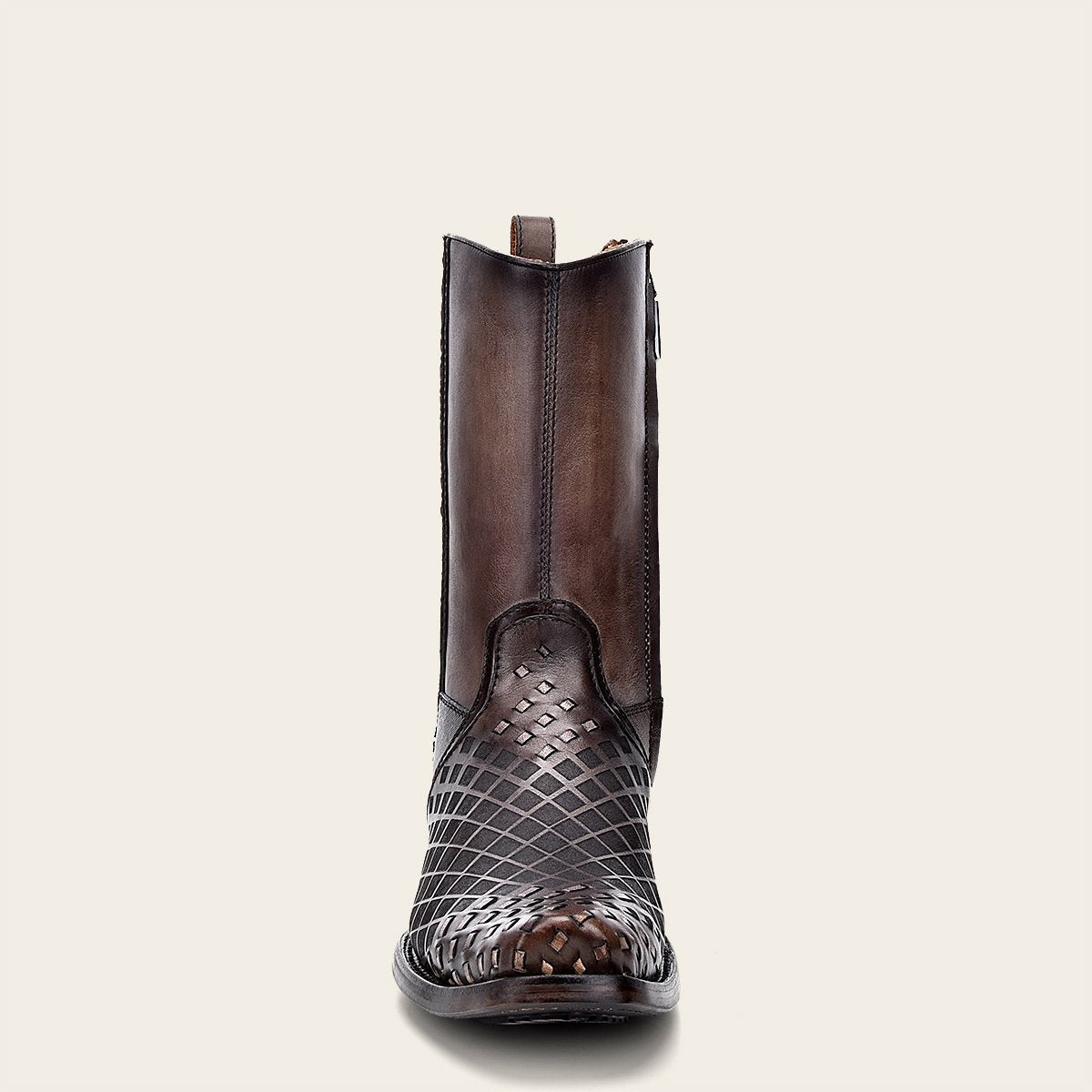 Bota de piel grabada