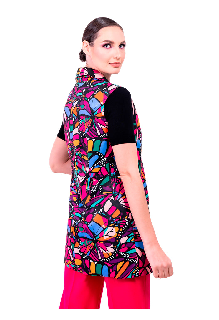 Chaleco Okuili Vuelo de Mariposa Negro