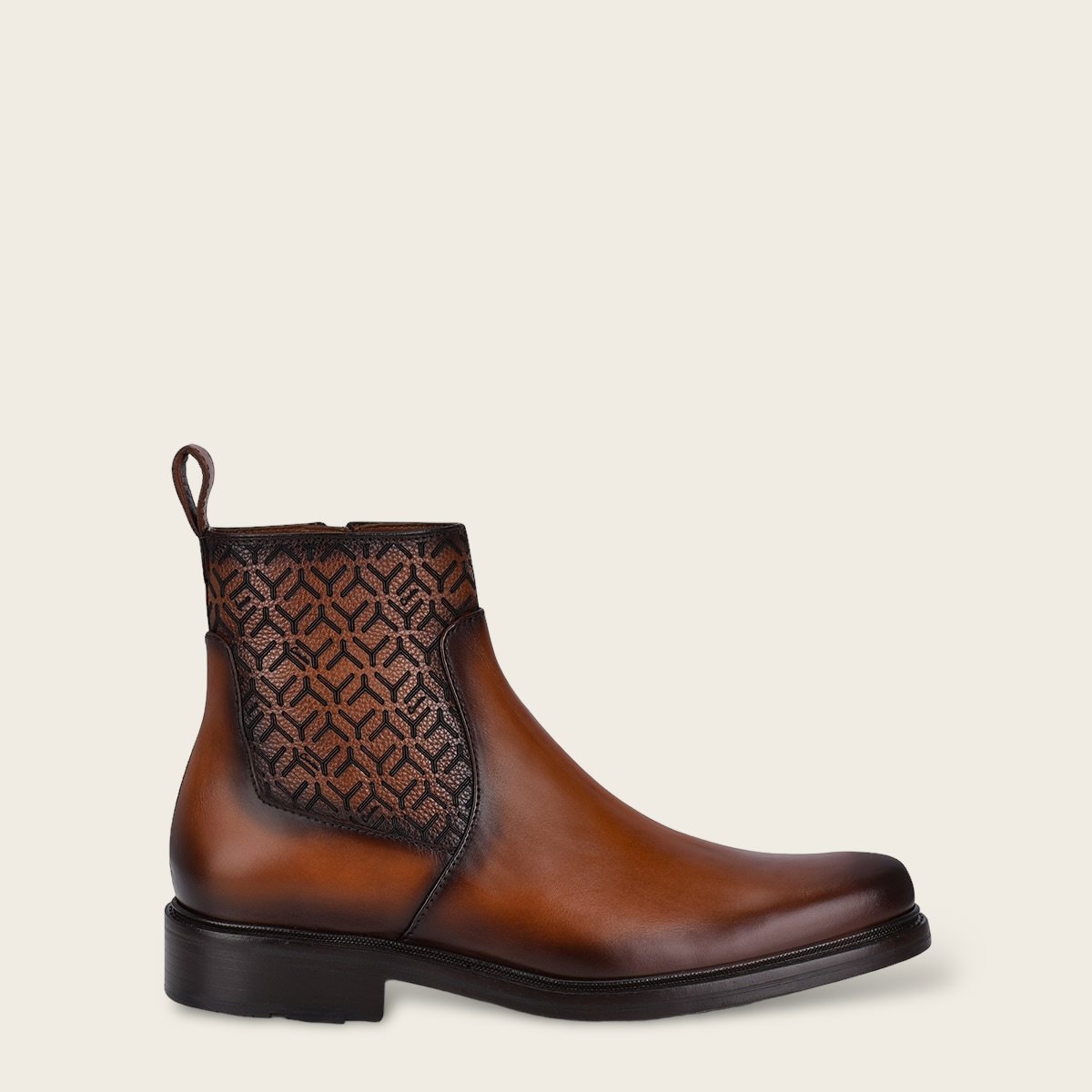 Botín de vestir para caballero en piel genuina