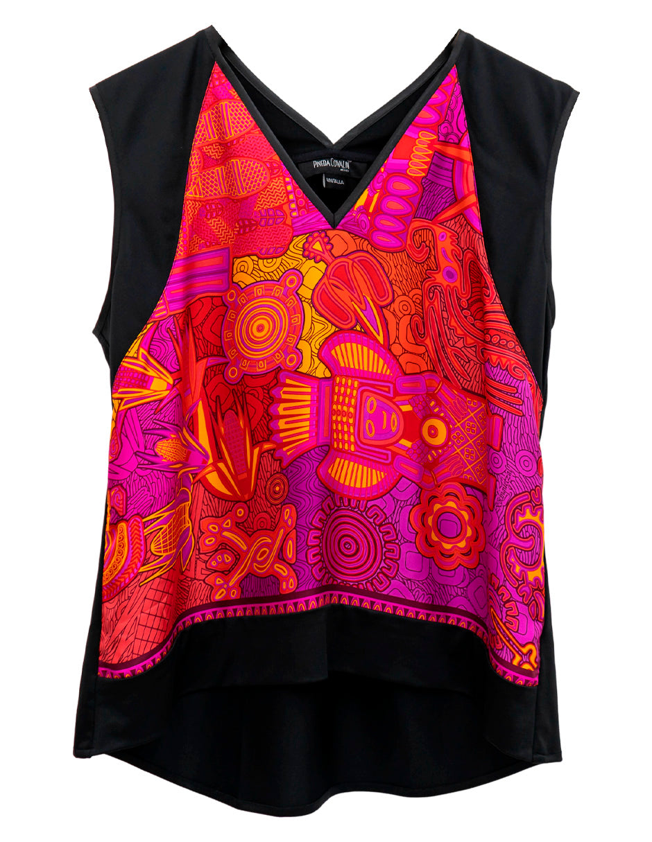 Blusa Caudal Diosas Mexicas P��rpura